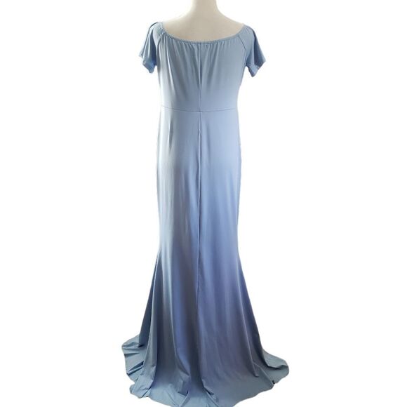 Molliya Powder Blue Long Gown MEDIUM NWT - Picture 3 of 14